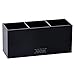 Hoomall Upgrade Acrylic Black Makeup Brush Holder Organizer 3 Slot Cosmetics Brushes Storage Solution (Black)