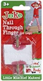 Elves Behavin' Badly Nail Through Finger (Or Leg) - Standard Naughty Elf Joke