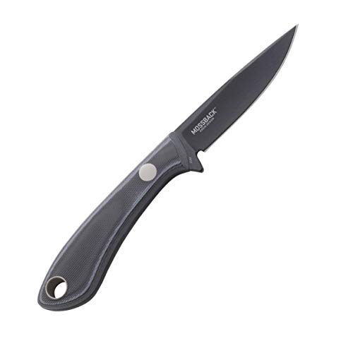 CRKT Mossback Bird & Trout Fixed Blade Knife with Sheath Hunting and Outdoor Knife, Black Drop
