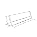Azar 112703 8-Inch Width by 2-Inch Height Horizontal Name Plate Acrylic Sign Holder, 10 Count