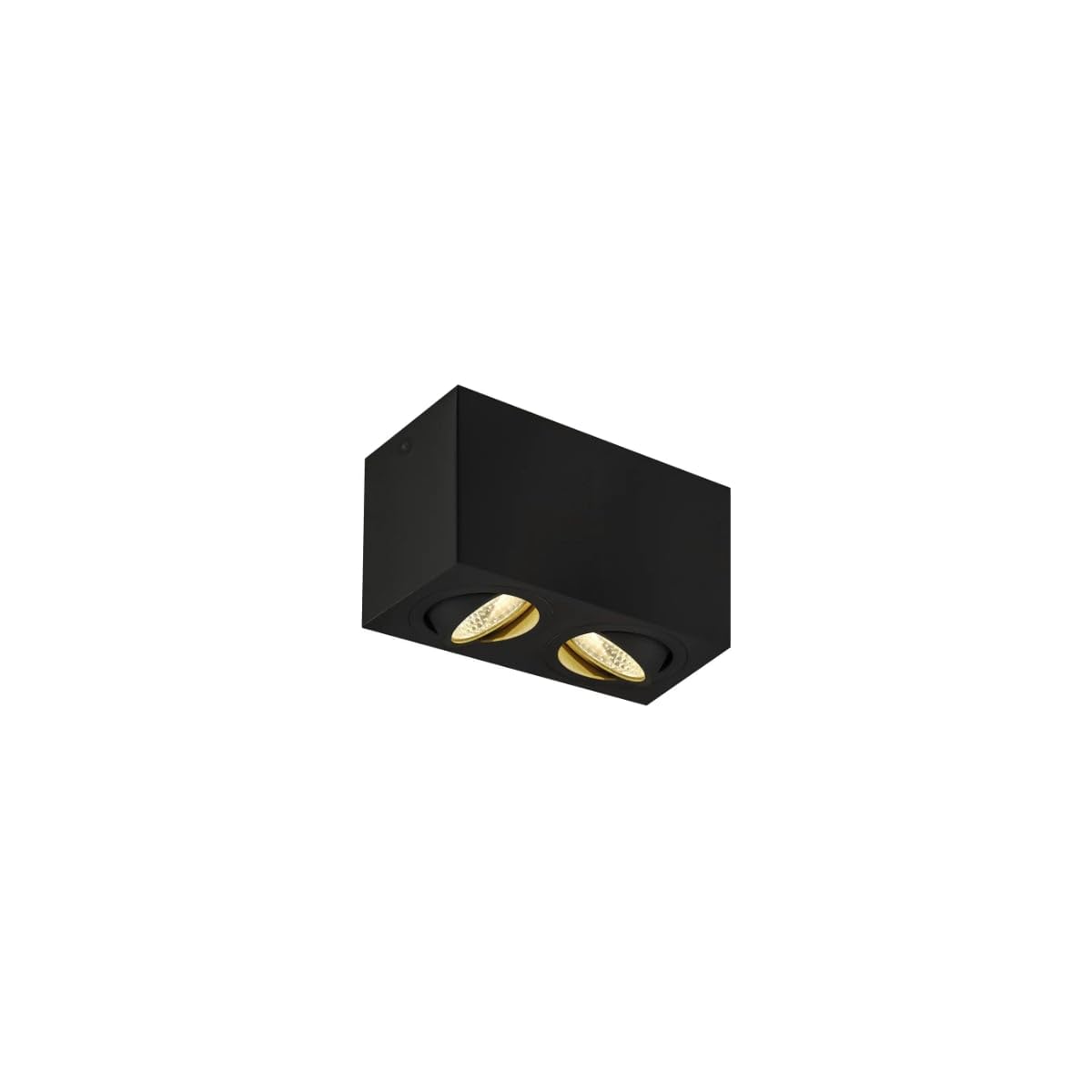 SLV Ceiling-Mounted Light TRILEDO Double/LED Spotlight, floodlight, Ceiling Spotlight, Surface-Mounted Light, Indoor Lighting / 3000K 14W 1100lm Black 38 Degrees