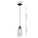 YOBO Lighting Industrial Edison Hanging Lamps Oil Rubbed Bronze Wire Caged 1-light Mini Pendant Lights