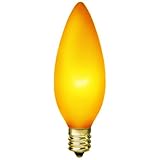 15 Watt - B10 - Topaz Yellow - Candelabra Base - 1,500 Life Hours - 130 Volt - Antique Light Bulb Co. L1887