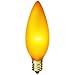 15 Watt - B10 - Topaz Yellow - Candelabra Base - 1,500 Life Hours - 130 Volt - Antique Light Bulb Co. L1887