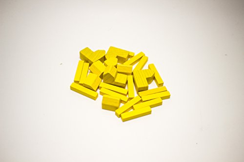 YorksGamePieces Yellow Wood Replacement Player Pieces