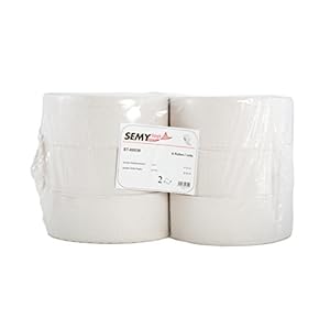 Semy Top ST-88038 Jumbo-toiletpapier, 2-laags, recycling, diameter 28 cm, verpakking van 6 stuks