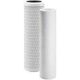 Pentair OMNIFilter 2-Stage Under Sink Water Filter Cartridge Set 400 | Set of 2, 0.5 Micron Carbon Block and Polyspun Sediment Pre-Filter; Reduces Lead, Cysts and Chlorine, 400 Gallons