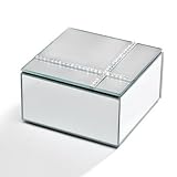 Mirrored Crossing Diamond Jewelry Box