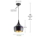 Flo 1-Light Pendant, Matte Black, Gold Interior,63871