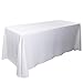 Waysle Rectangle Tablecloth - 90 x 156 Inch - White Rectangular Table Cloth for 8 Foot Table in Washable Polyester - Great for Wedding, Restaurant, Party, Banquet Decoration