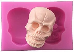 Cutoy Skull Design Silicone Cake Fondant Chocolete Jello Soap Candy Gum Paste Molds Clay Moulds DIY Decorating Tools