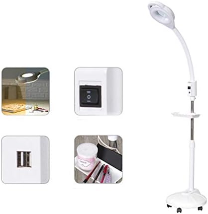 DIFC5 Beauty Lamp Led46W Warm and Cold Usb Rechargeable with Storage Tray Light Magnifier Tattoo Light Beauty Lamp Nail Art Eyebrows Shadowless Floor Lamp