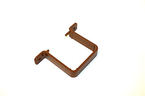 Pack of 2 x Marshall Tufflex Square 65mm Down Pipe Clip Flush RWSC2 Black White Brown Clay (Brown)