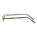 SA106 Small Mens Rectangular Metal Rim Classic Color Lens Sunglasses Gunmetal Yellow