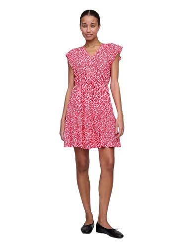 GAP Womens Tie Waist Mini Dress Hot Pink Floral L