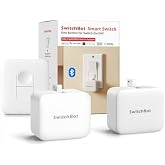 Switchbot Smart Switch Button Pusher (Bluetooth) &ndash; Fingerbot for Rocker Switch/One-Way Buttons with bot White, App Timer Control, No Wiring, Optional Hub Required for Voice/Remote, White
