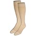 NuVein Medical Compression Stockings, 20-30 mmHg Support for Women & Men, Knee Length, Closed Toe, Beige, Medium