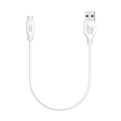 Anker PowerLine+ Micro USB (1ft) The Premium Durable Cable [Double Braided Nylon] for Samsung, Nexus, LG, Motorola, Android Smartphones and More