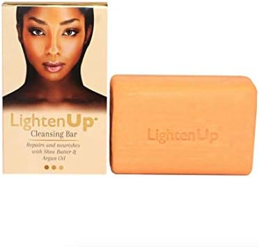 LightenUp Anti-Aging Cleansing Bar Soap 200g - Anti-oxidant Properties, with Shea Butter and Argan Oil