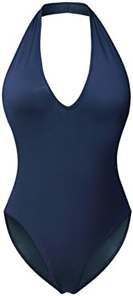 HIKA Modal Sexy Halter V Neck Backless One Piece Bodysuit Leotard