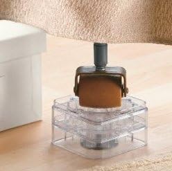SKB Family Clear Bed Risers - Set of 8 - Stack-able Interlocking Design home decor Natural