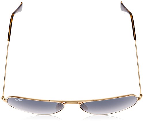 Ray-Ban 3025 Aviator Large Metal Non-Mirrored Non-Polarized Sunglasses, Gold/Light Grey Gradient Dark Grey (181/71), 58mm