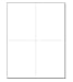 8-1/2" x 11" Laser/Inkjet Postcards 4 Per Page, (4-1/4" x 5-1/2" Each Card | White, 200 Cards)