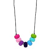MyBoo Autism/Sensory/Teething Chewable Chunky Multi-Colored Beaded Necklace - 2 Pack, Pastels