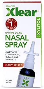 Xlear Nasal Spray with Xylitol, All-Natural Saline Nasal Spray for Sinus Rinse & Sinus Relief 1.5 f