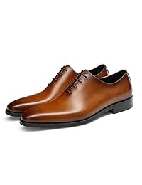 GIFENNSE - Zapatos de vestir para hombre, de piel, estilo Oxford, color negro