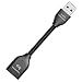 AudioQuest Dragontail 0.112&nbsp;m USB A/USB A Male USB Cable&nbsp;-&nbsp;USB Data Cable (Black 0,112&nbsp;M; USB A; USB A; Male/Female, Black, Silver) primary