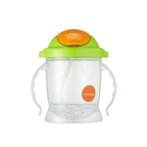 Innobaby Sippin' Smart EZ Flow Straw Sippy Cup, Green, 10 Ounce