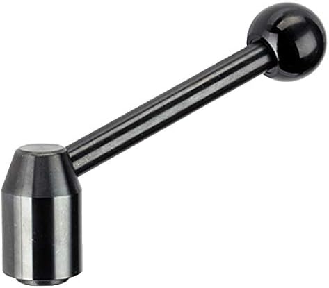 HALDER 24440.0202 Adjustable Tension Lever/with Internal Thread, Steel/Matte, d1=24 mm / d2=M10 / Stahl, Steel / Matte