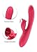 Waterproof Rabbit Vibrator G Spot Dildo Vibrator for Women with Strong 10 Vibrations 7 Pulsations for Dual Stimulation, PALOQUETH Clit Stimulator Sex Toy for Tongue Licking Pleasure,Rechargeable