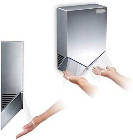 iTradeIMEX 1000W Turbo Fan Hand Dryer Jet HighSpeed Silver Colour ABS Body Wall Mounted Hand Dryer for bathroom and commercial officeal use.