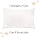 WonderHome Cooling Pillowcase for Hair Skin Deeper Sleep, Luxury Tencel + Bamboo Rayon, Silky-Soft Lightweight Standard Satin Pillow Case, Anti-Bacteria, Hypoallergenic, Natural Ivory, 20