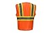 CJS CJHVSV2004 Two-Tone Heavy Duty Surveyor Safety Vest (Solid front & Mesh back) - ANSI Class 2 (Large, Orange)