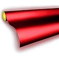 Reflective Gloss Red Vinyl Car Wrap Film DIY Roll Easy to Install No-Mess Decal (1.5ft x 48 Inch)