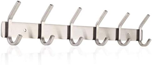 AJCE Oval Hook Coat and Hat Rack | Wall Mount | White Finish |