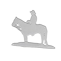 Hardli Horse Riding Scrapbooking Die,Cutting Dies,DIY Scrapbooking Stamp Paper Card Embossing Craft Gift Making