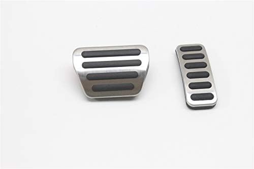 OLIKE 2 Pcs Aluminum Alloy Car Fuel Accelerator Pedal Brake Pedal Cover Kit for Land Rover Range Rover 2013-2019 Discovery 5