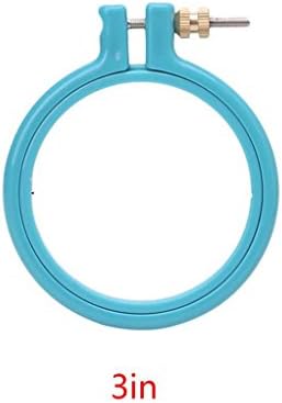 Omkuwl Plastic Oval Cross Stitch Machine Embroidery Hoops Ring Sewing Tools for Needlecraft Household 3 inch