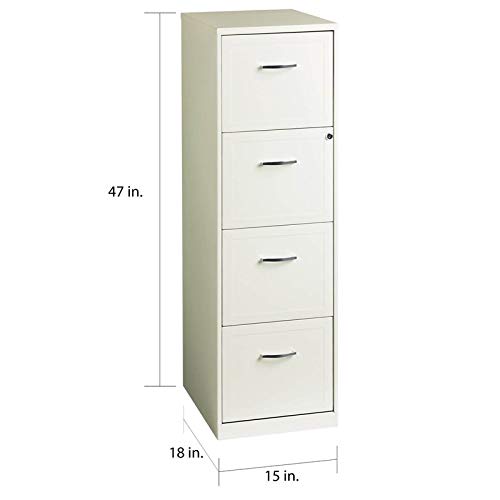 Scranton Co 18 Deep 4 Drawer Vertical File Cabinet In Pearl White Vertical File Cabinets Office Products