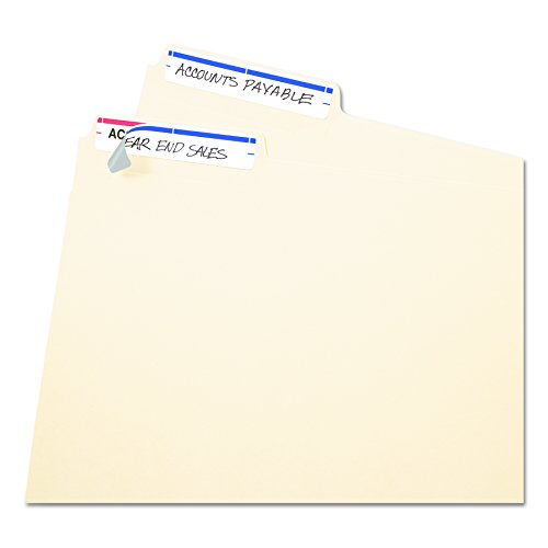Avery File Folder Labels on 4" x 6" Sheet, Easy Peel, White/Blue, Print