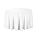 Gee Di Moda Round Tablecloth - 108 Inch White Round Table Cloth for 48 to 72 Inch Round Tables - Heavy Duty Washable Fabric - for Buffet Table, Holiday Party, Dinner, Wedding & Baby Shower