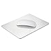 Mousepad, Aluminum Mouse Pad Double Sided Dirty Water Resistant Non-Slip PU Base Mat for Home, Office and Travel, Micro Sand Blasting Metal Surface Fast Accurate Control Easy to Clean (Silver)