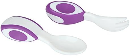 Ammul Mini Spoon and Fork Trainer Set-Purple