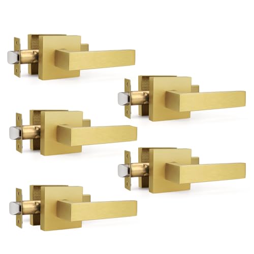 Gobrico Gold Keyless Passage Door Lockset