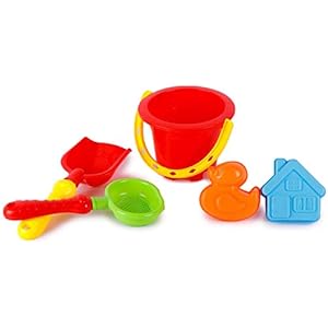 Webby Beach Castle Water Tools, Sand, Beach Toy for Kids,5 Pcs