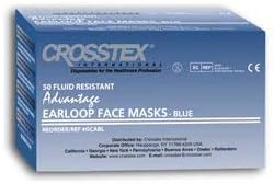 Crosstex Advantage Procedure Mask Earloop (Blue) Fuid Resistant 50 count (GCABL)